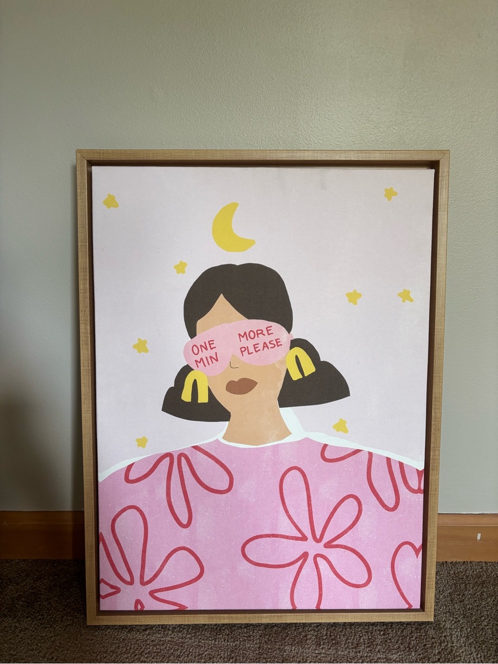 Pink Floral Portrait Wall Art Print - Pink
